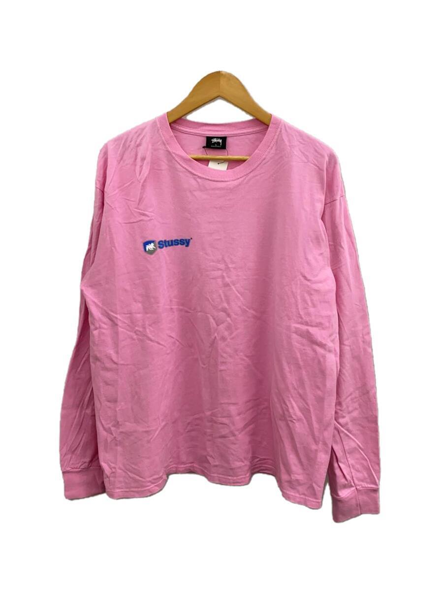 STUSSY◆長袖Tシャツ/L/コットン/PNK