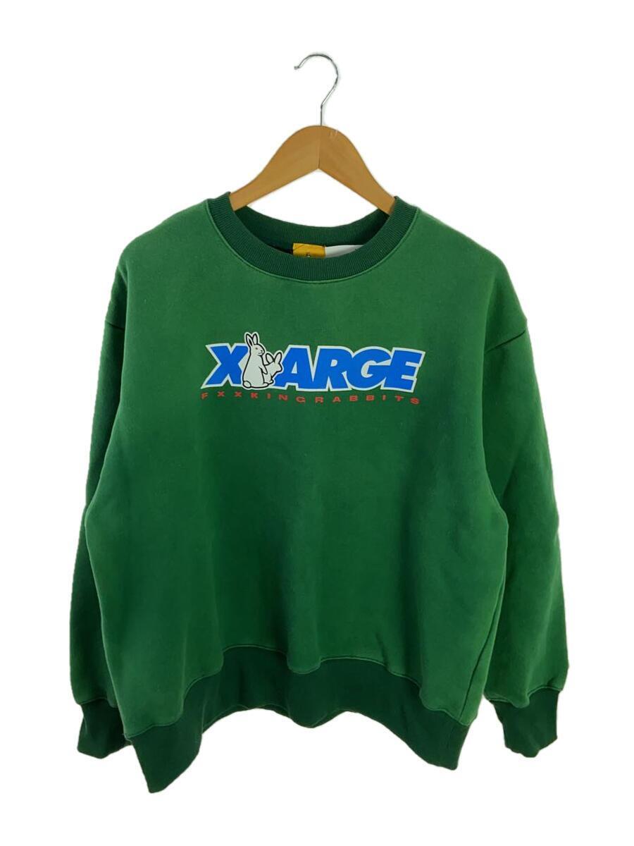 X-LARGE◆スウェット/XL/コットン/GRN/無地/FRC1273