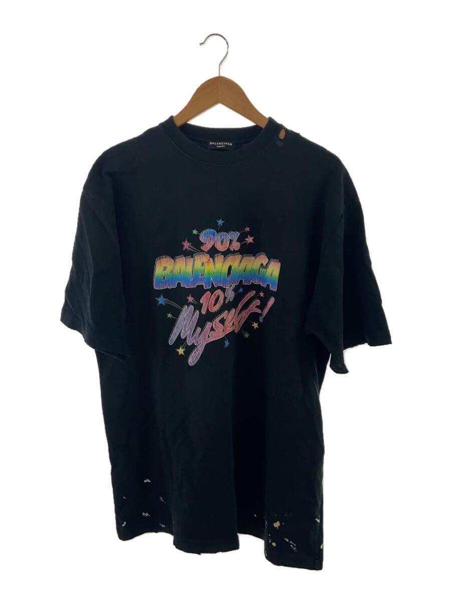 BALENCIAGA◆22AW/90/10/Tシャツ/S/コットン/BLK/641675 TMVH3_画像1