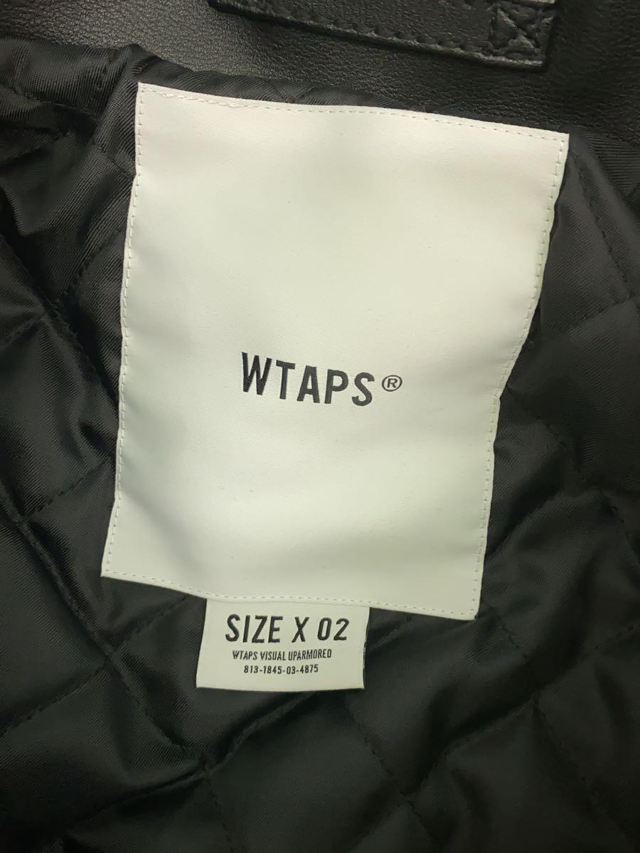 WTAPS◆VANCE/レザージャケット・ブルゾン/2/ライダース/BLK/232BRDT-JKM07_画像3