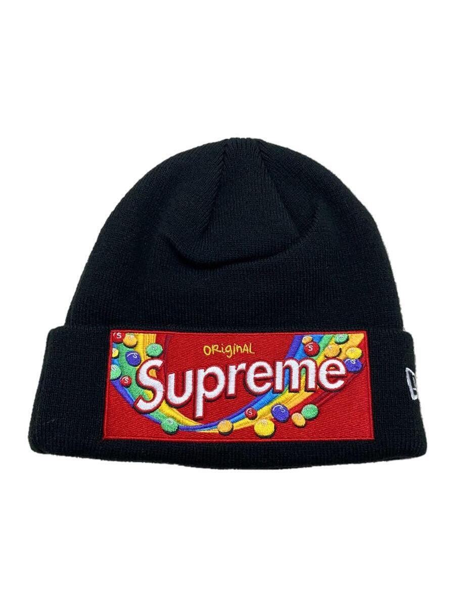 Supreme◆ニットキャップ/-/アクリル/BLK/メンズ/21AW/SKITTLES NEW ERA BEANIE