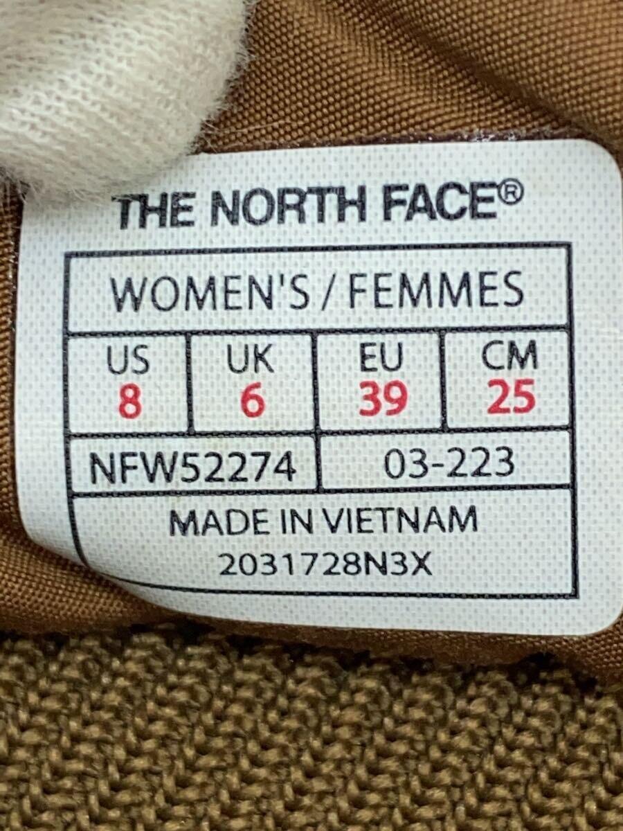 THE NORTH FACE◆W Nuptse Bootie WP Knit Mini/25cm/キャメル/NFW52274/汚れあり_画像5