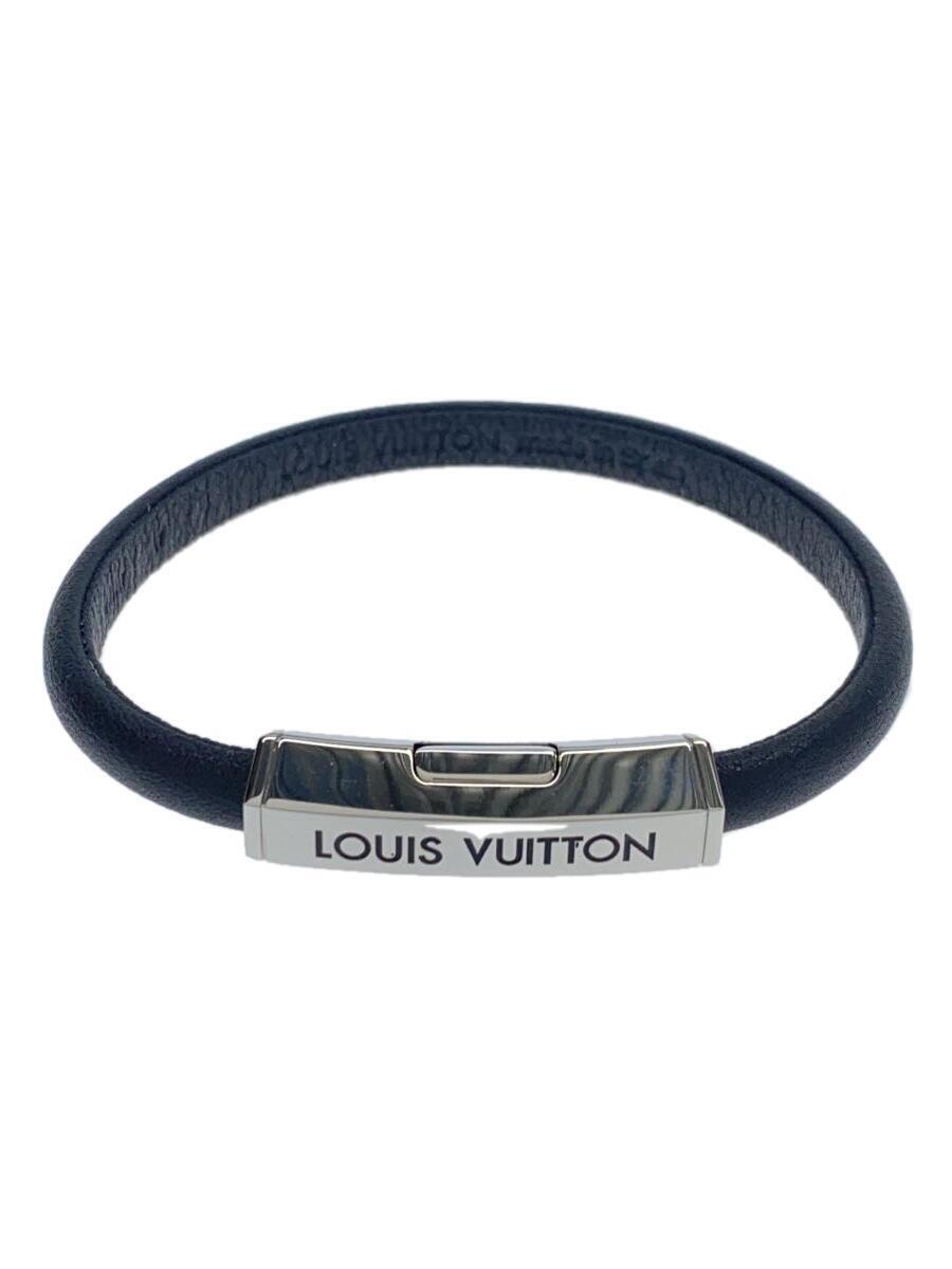 LOUIS VUITTON◆クリップイット/ブレスレット/レザー/BLK/メンズ/M8119_画像1