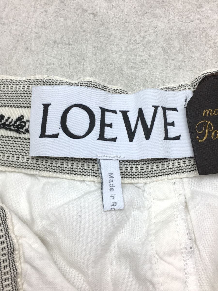 LOEWE◆MADE FOR YOU BY PAULA & MOPITS IBIZA/ボトム/S/リネン/WHT/ストライプ_画像4