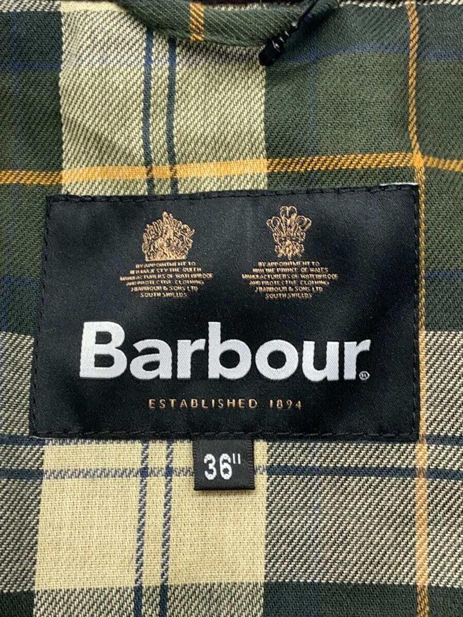 Barbour◆OVERSIZED WAX BURGHLEY/38/コットン/KHK/無地/232MWX1674_画像3