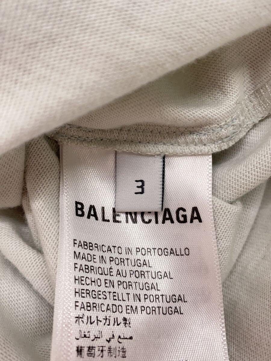 BALENCIAGA◆Tシャツ/3/コットン/WHT/739028 TOVN2_画像4