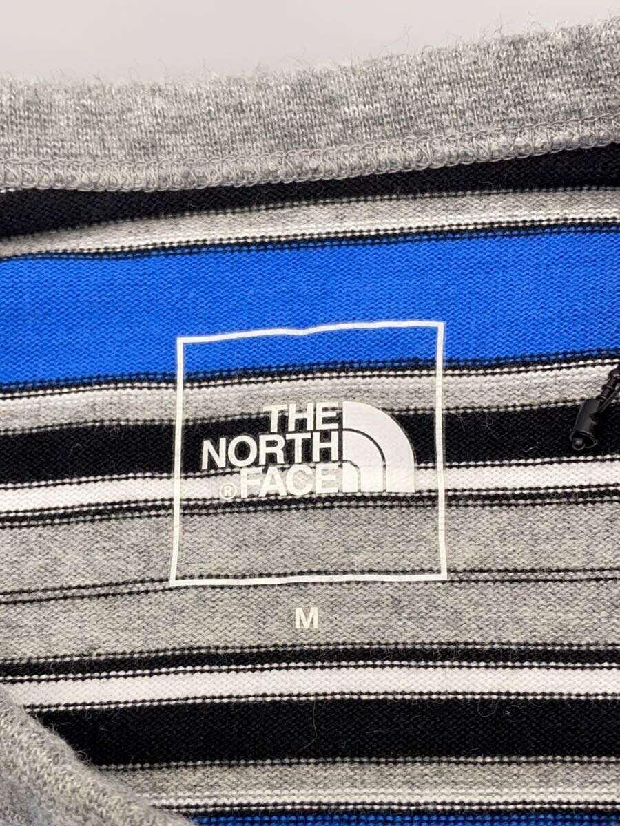 THE NORTH FACE◆S/S MULTI BORDER TEE_ショートスリーブマルチボーダーティー/M/コットン/BLU/ボーダー_画像3