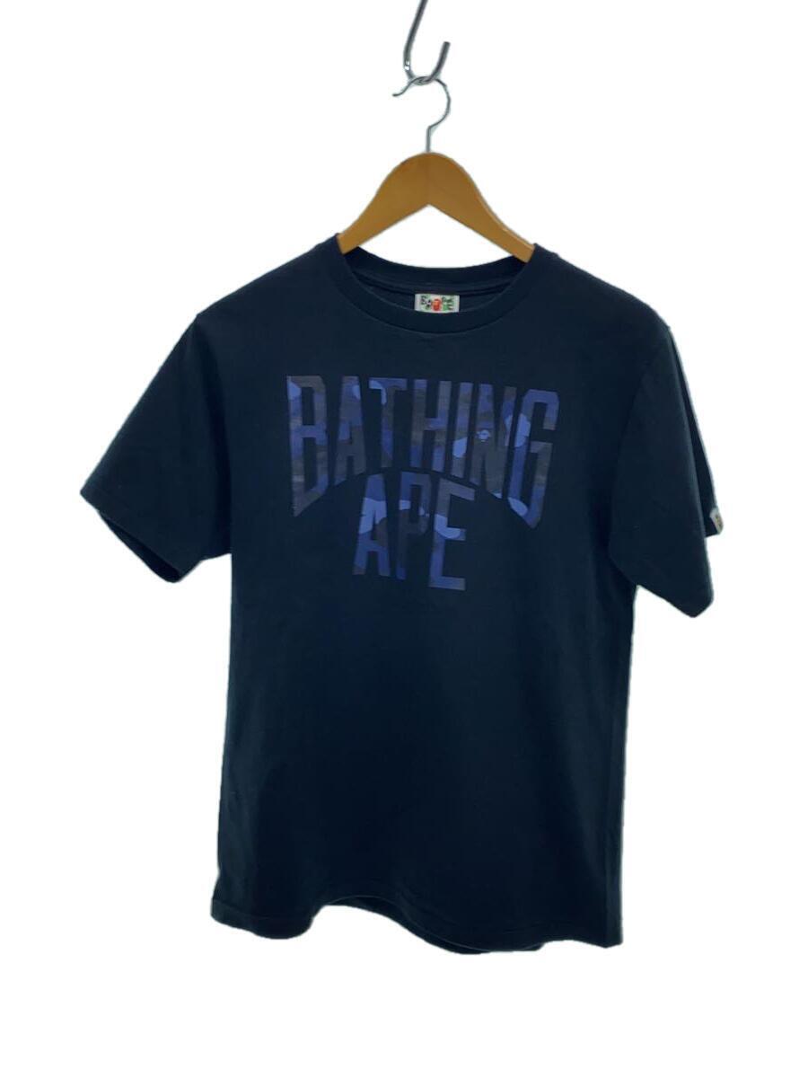 A BATHING APE◆COLOR CAMO NYC LOGO/Tシャツ/M/ブラック/001TEI301015M_画像1