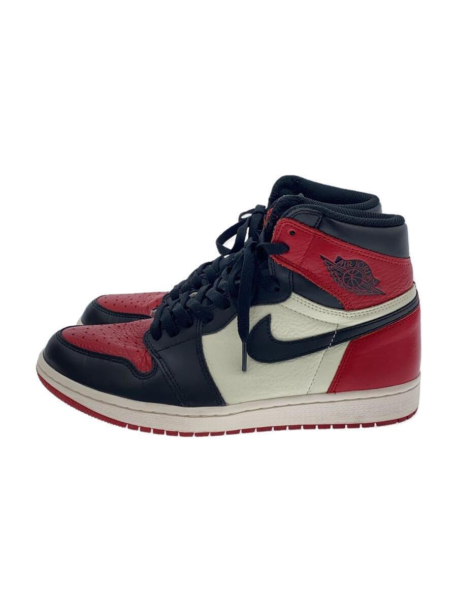 NIKE◆AIR JORDAN 1 RETRO HIGH OG/エアジョーダン1レトロハイ/レッド/27.5cm/RED_画像1