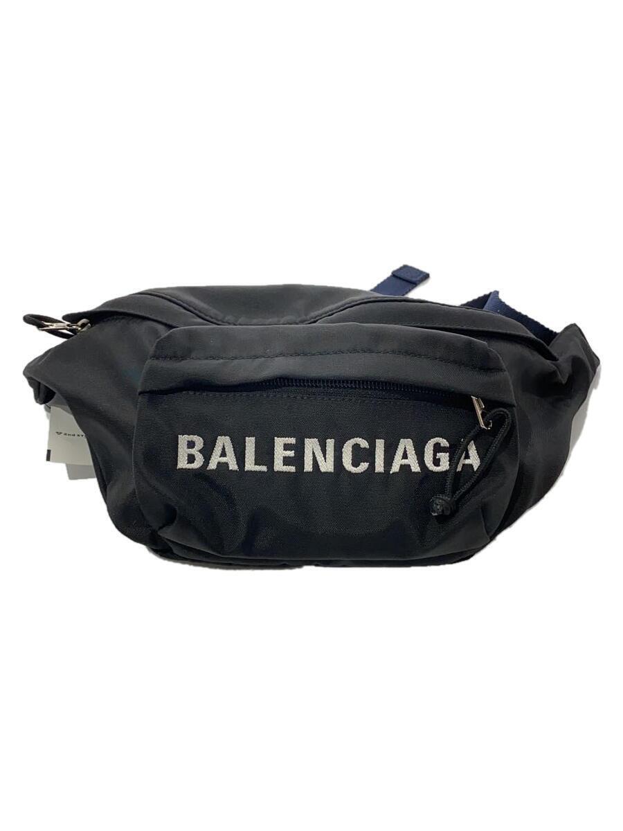 BALENCIAGA* body bag / waist bag / nylon /BLK/528862*1090*Y*002123