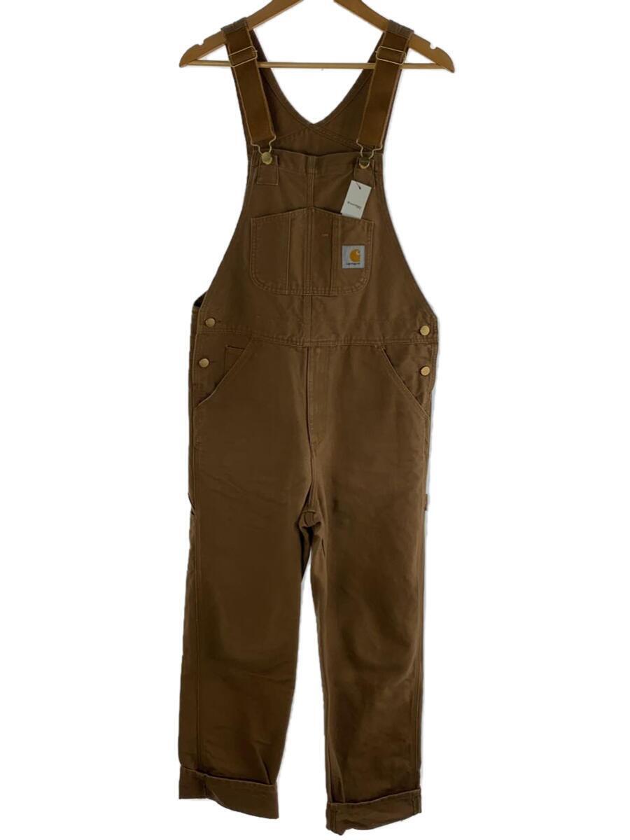 Carhartt◆ワッペンロゴ/オーバーオール/30/コットン/ブラウン/I025148.HZ.02.30/BIB OVERALL_画像1