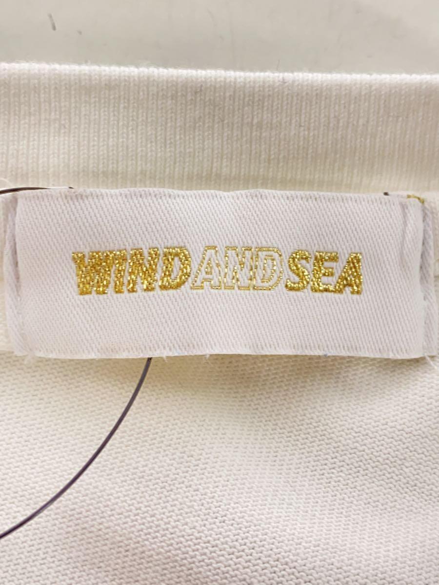 WIND AND SEA◆Tシャツ/S/コットン/WHT/無地_画像3