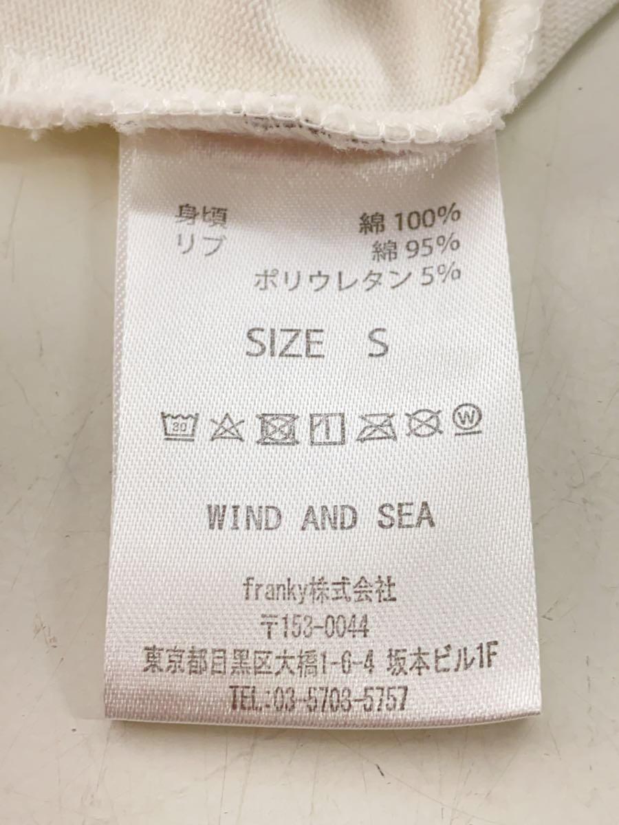 WIND AND SEA◆Tシャツ/S/コットン/WHT/無地_画像4