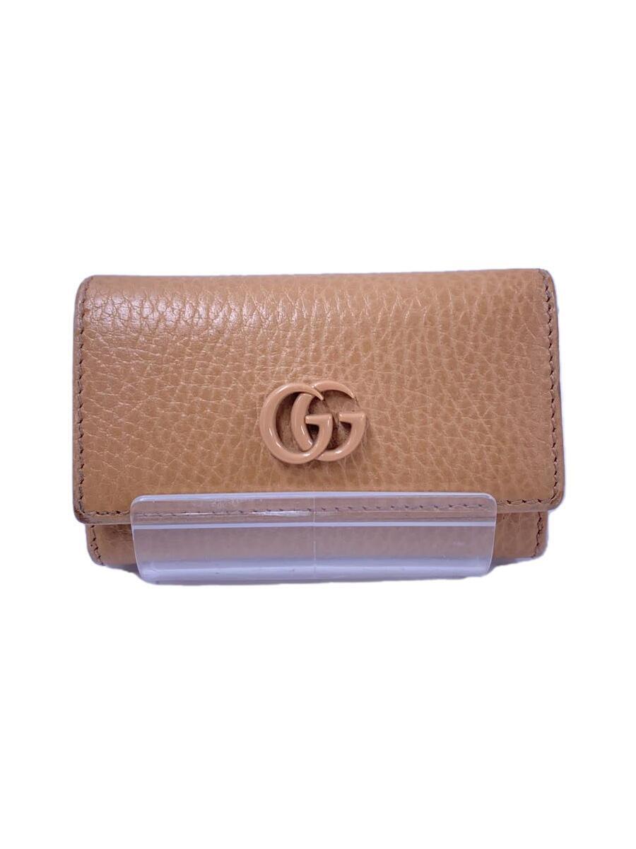 GUCCI◆キーケース/レザー/CML/レディース/456118・0959