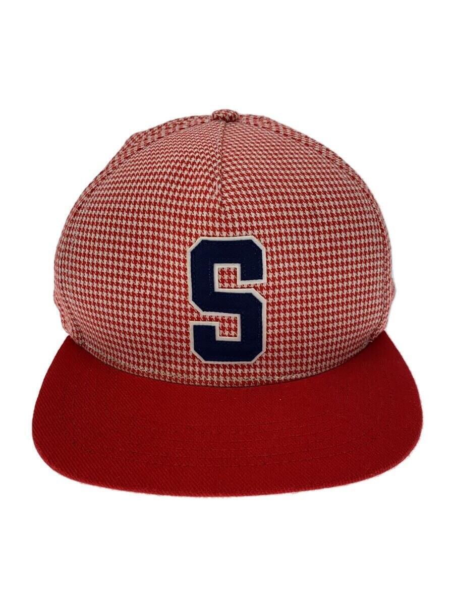 Supreme◆Houndstooth 5 Panel Hat/12SS/キャップ/FREE/RED/メンズ