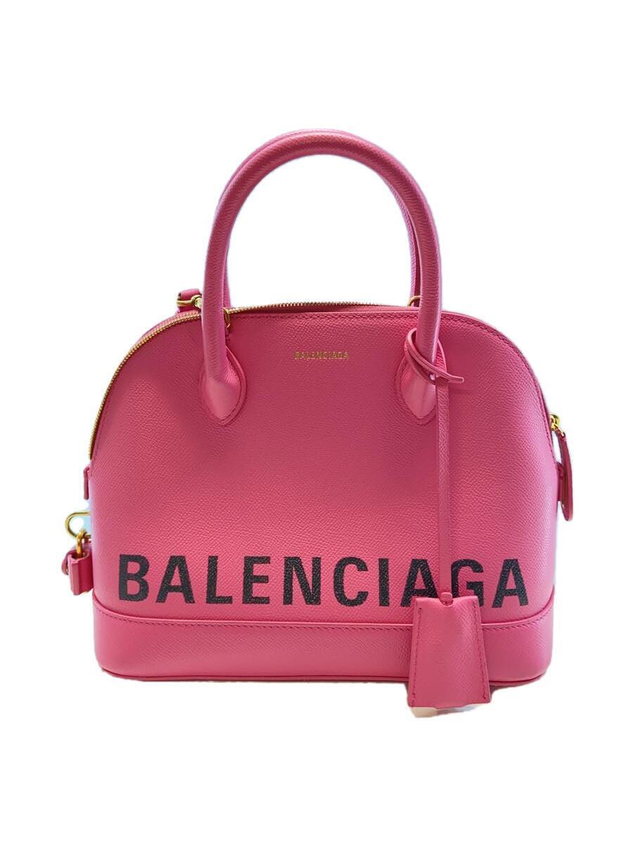 BALENCIAGA◆バッグ/牛革/PNK/無地ヴィルトップハンドル/