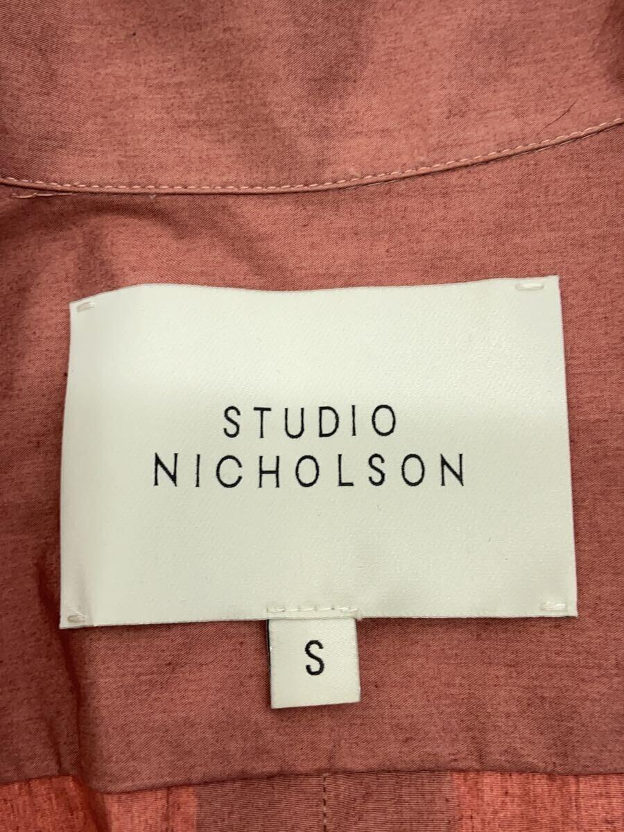 STUDIO NICHOLSON◆19SS/COLLAR SHIRT/半袖シャツ/S/コットン/PNK/SNM-020_画像3