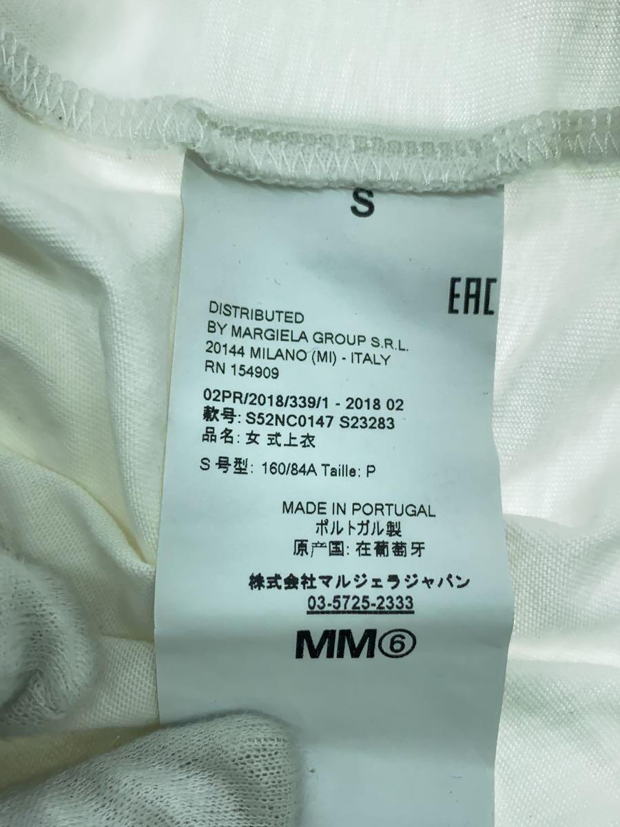 MM6◆Tシャツ/SS/コットン/ホワイト/S52NC0147 S23283/シミ有_画像4
