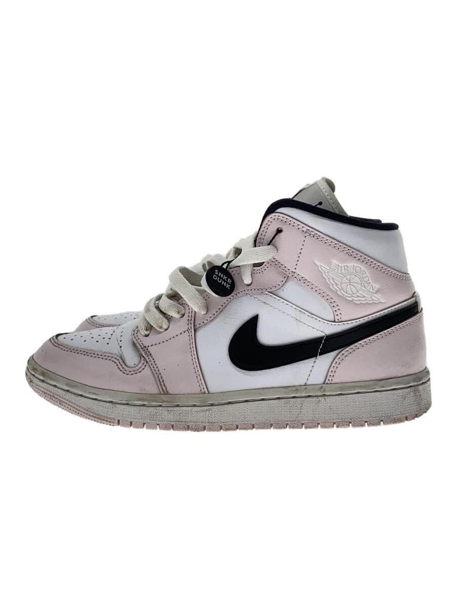 NIKE◆AIR JORDAN 1 MID_エア ジョーダン 1 ミッド/24cm/PNK