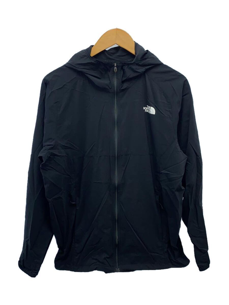 THE NORTH FACE◆ANYTIME WIND HOODIE_エニータイムウィンドフーディ/L/ナイロン/BLK/無地_画像1