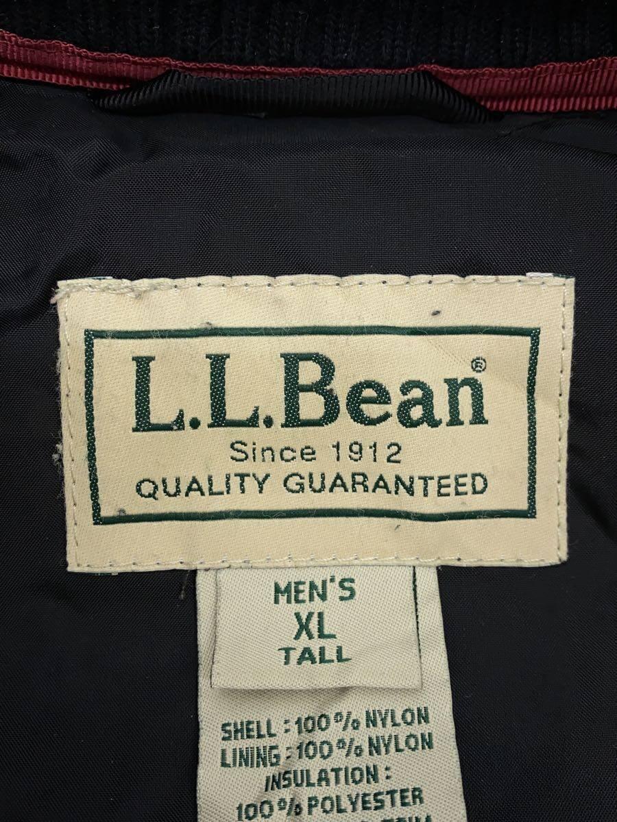 L.L.Bean◆90s/キルティングジャケット/XL/ナイロン/ブラック/無地_画像3