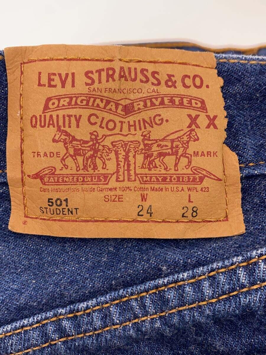 Levi’s◆デニムパンツ/24/インディゴ/501STUDENT/701-5917/USA製/刺繍タグ_画像4