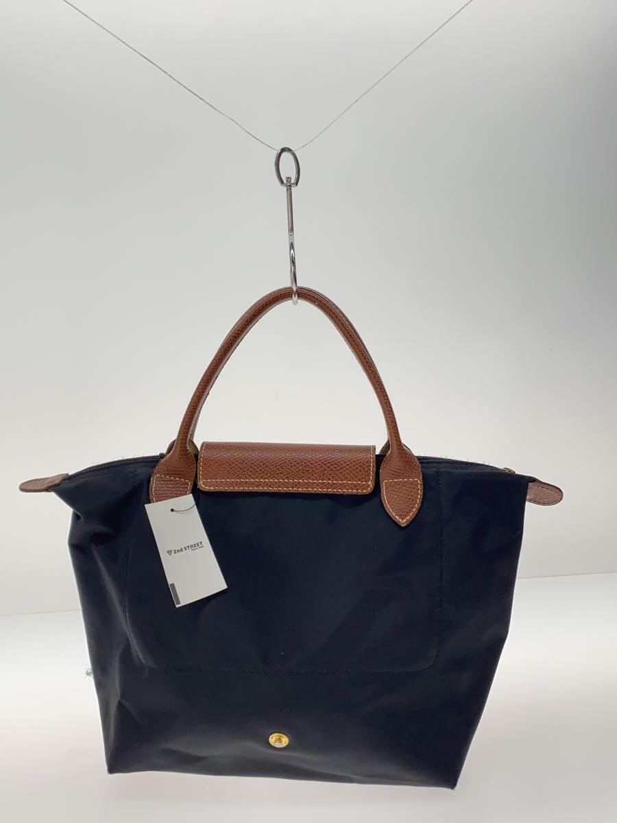 LONGCHAMP◆ハンドバッグ/ナイロン/BLK/無地/l1621089001_画像3