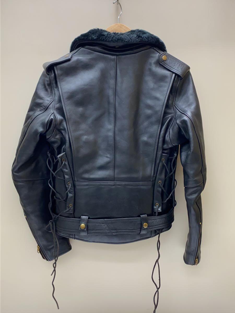 VANSON* double rider's jacket /38/ leather /BLK