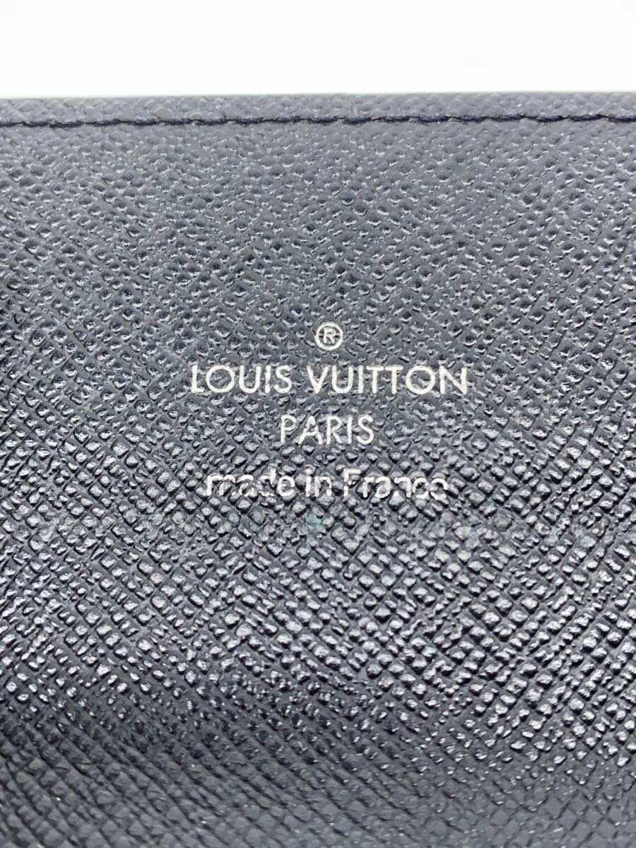 LOUIS VUITTON◆ポルト・フォイユ・アコルディオン_タイガ_BLK/レザー/BLK/メンズ_画像3