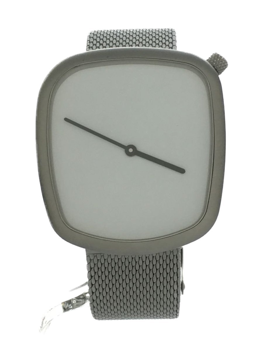 印象のデザイン BERING◆18034-004/PEBBLE WATCH/クォーツ腕時計/アナログ/ステンレス/ホワイト/箱付 その他