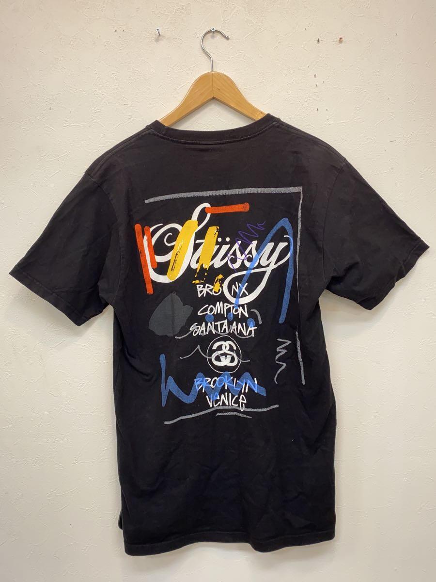 STUSSY◆Tシャツ/M/コットン/BLK_画像2