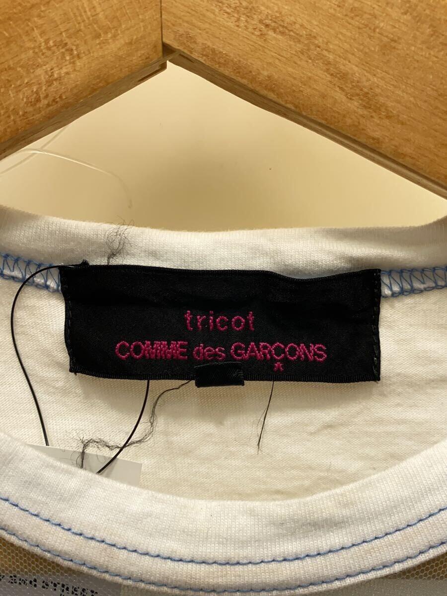 tricot COMME des GARCONS◆AD2016/Tシャツ/S/コットン/ホワイト/TS-T211の画像3