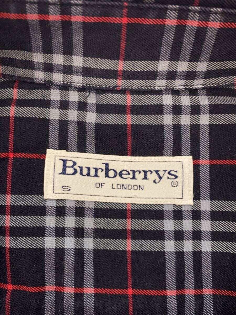 BURBERRY LONDON◆長袖シャツ/S/コットン//ネイビー/チェック/burberrys of london_画像3