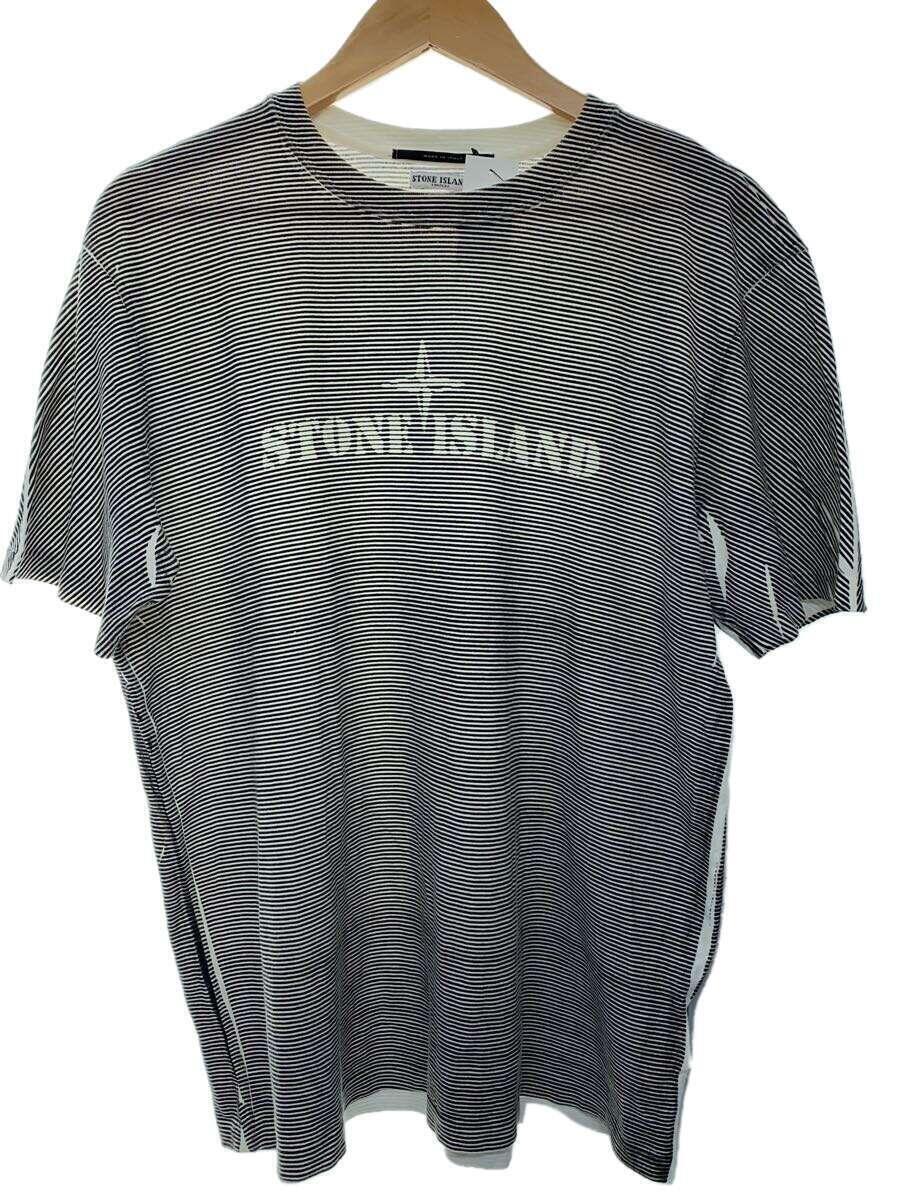 STONE ISLAND◆00s/Tシャツ/XL/コットン/BLK/ボーダー