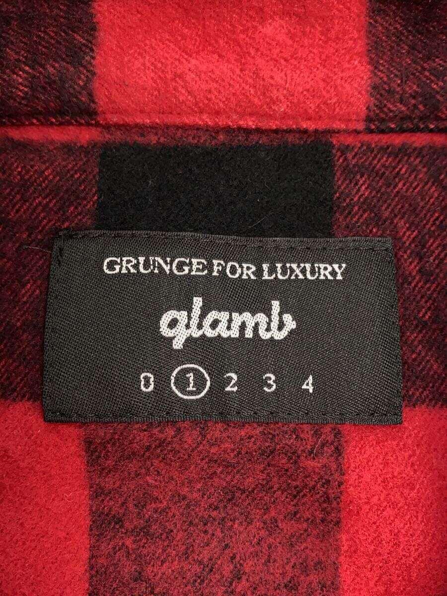 glamb◆ネルシャツ/1/コットン/RED/チェック//_画像3
