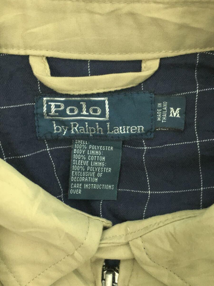 POLO RALPH LAUREN◆ブルゾン/M/コットン//ベージュ/無地//_画像3