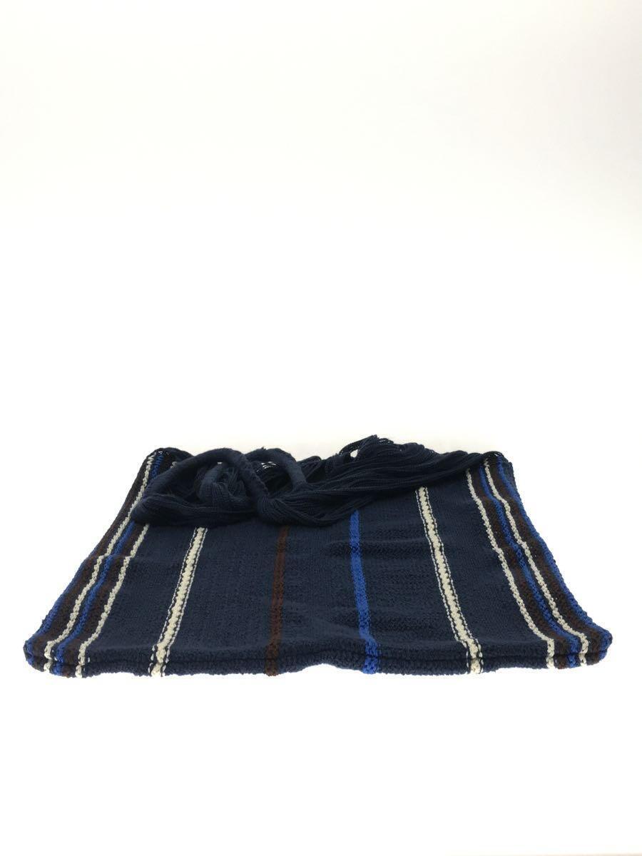 JIL SANDER◆+/22SS/Striped Knit Bag/トートバッグ/キャンバス/BLU/ストライプ//_画像5