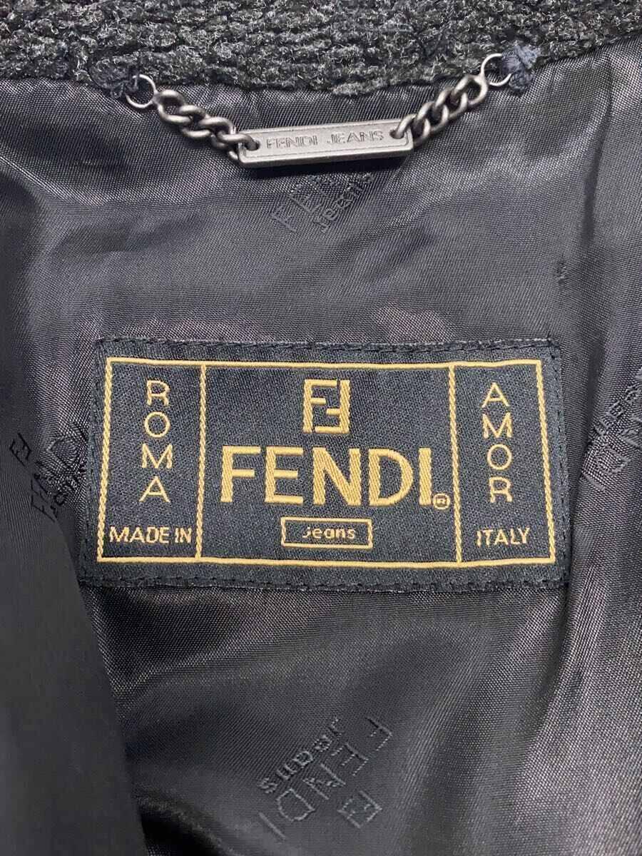 FENDI◆ピーコート/36/アクリル/グレー/31.558589//_画像3