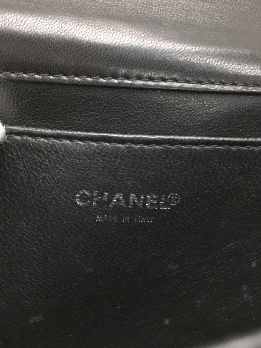 CHANEL◆マドモアゼル JUST A DROP No5 クラッチバッグ/エナメル/BLK/プリント/a17585//_画像3