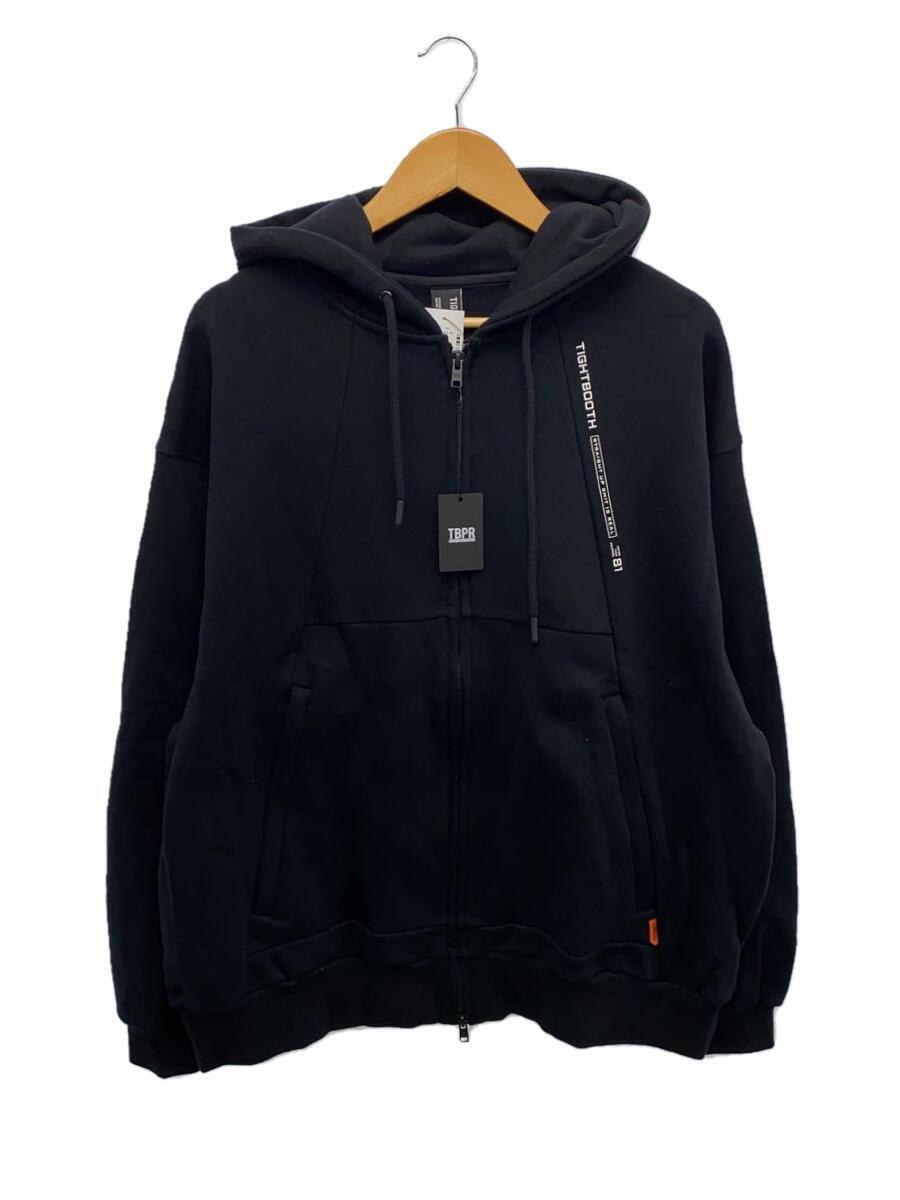 TIGHTBOOTH PRODUCTION◆23AW/PYRAMID ZIP HOODIE/L/コットン/ブラック/FW23-SW02/タグ付//_画像1