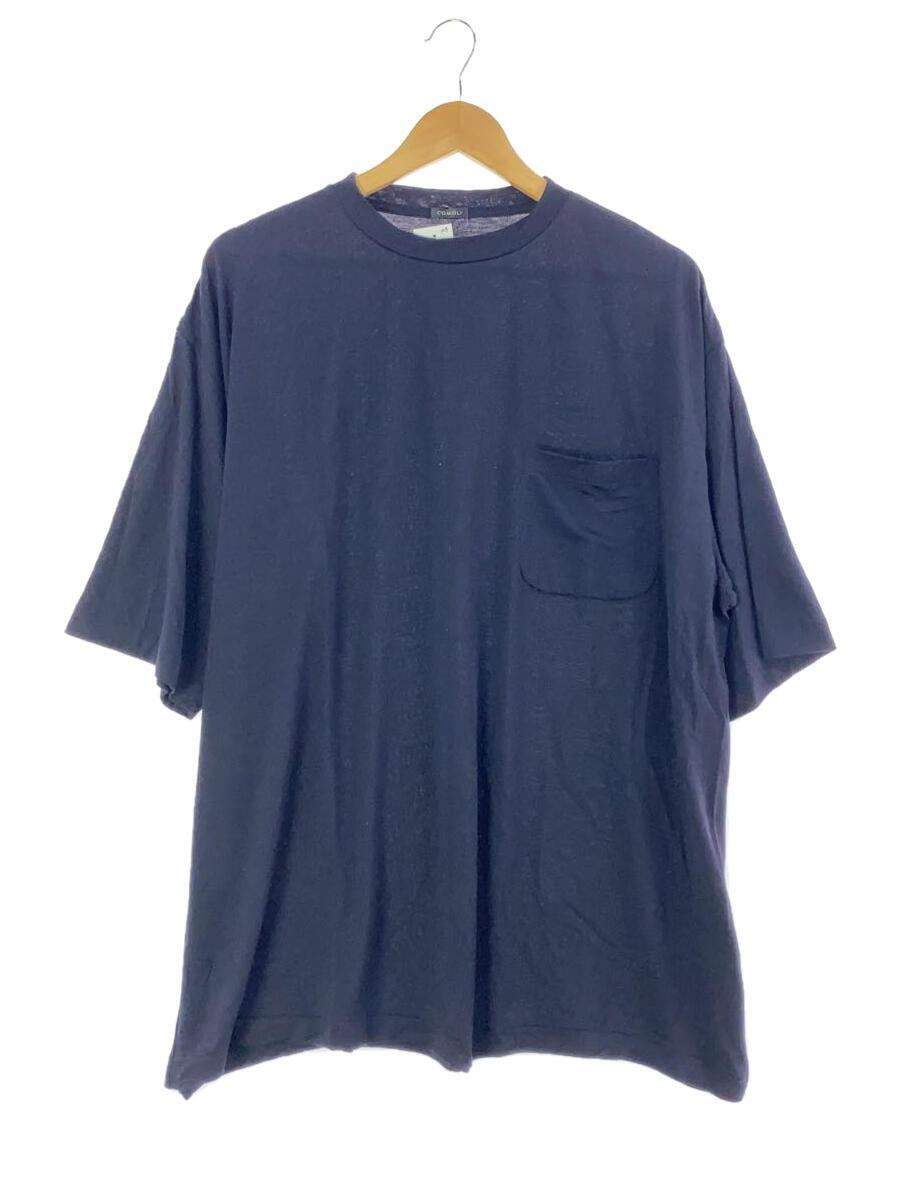 COMOLI◆Tシャツ/4/ウール/BLK/X01-05013//