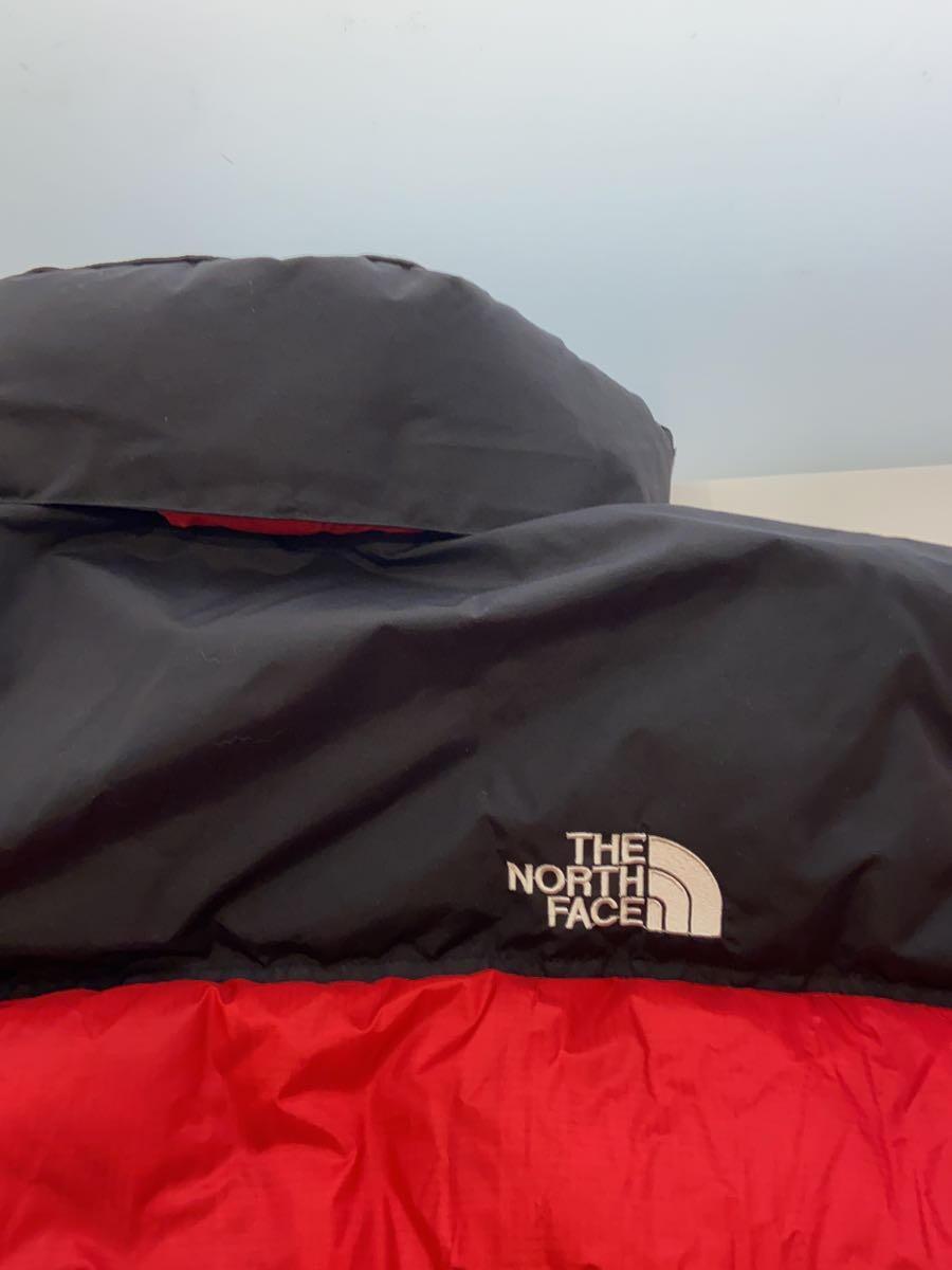 THE NORTH FACE◆ダウンジャケット/L/ナイロン/RED/無地/398063_画像8