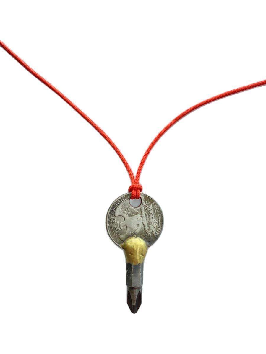 Tom Sachs◆Quarter Screw Necklace/SILVER/レッド/シルバー/メンズ