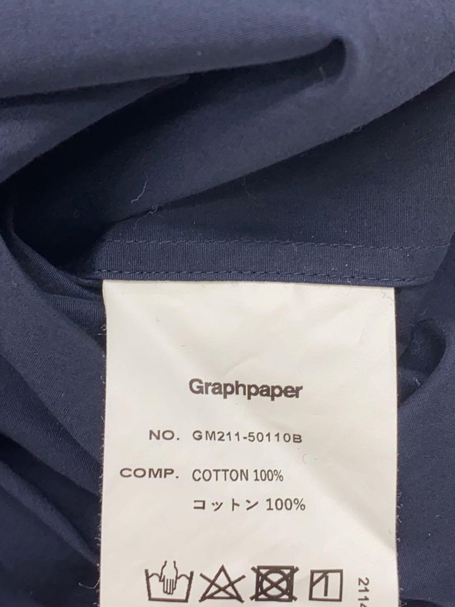 Graphpaper◆Broad Oversized L/S Regular Collar Shirt/長袖シャツ/0/NVY_画像4