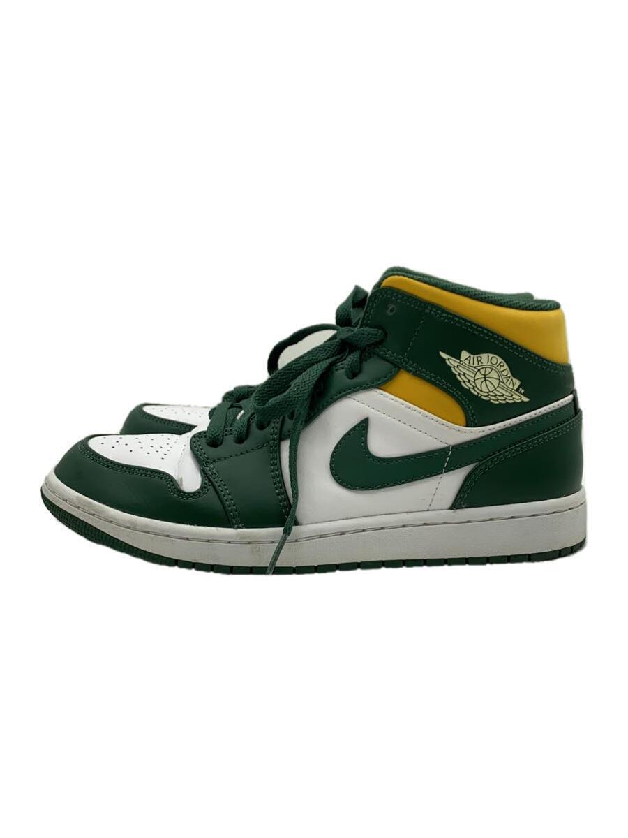 NIKE◆AIR JORDAN 1 MID_エアジョーダン 1 ミッド/26cm/GRN