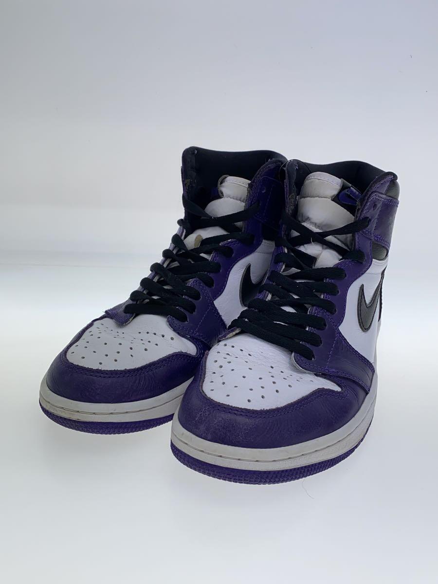 NIKE◆AIR JORDAN 1 RETRO HIGH/ハイカットスニーカー/27cm/PUP/PVC/555088-500_画像2