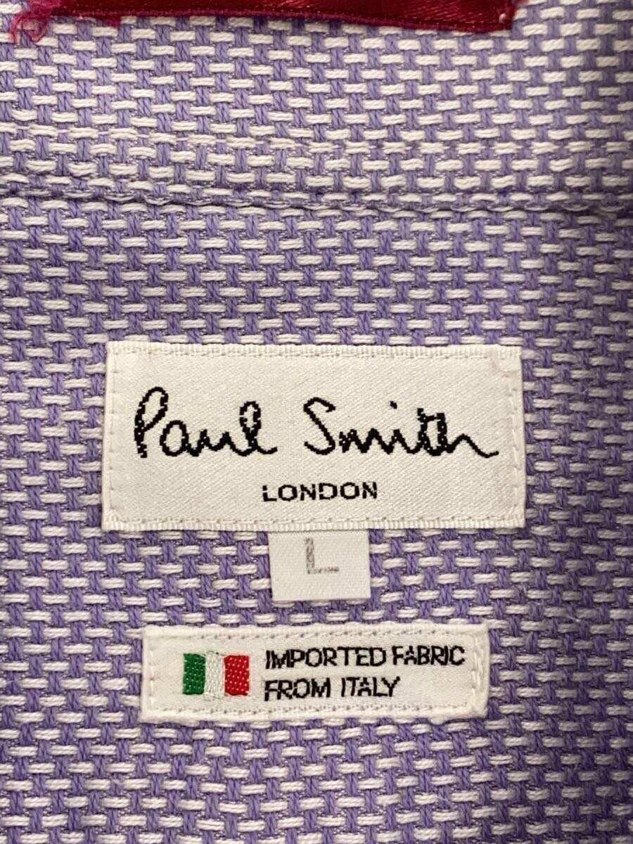 Paul Smith◆長袖シャツ/L/コットン/パープル/総柄/453-641_画像3