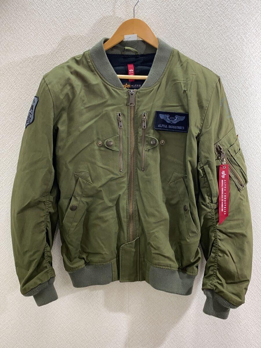 ALPHA INDUSTRIES◆ジャケット/L/コットン/KHK/無地/alva-1912s_画像1