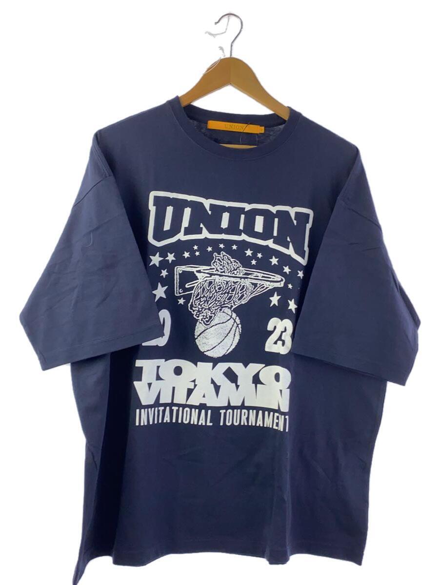 UNION◆Tシャツ/4/コットン/ネイビー
