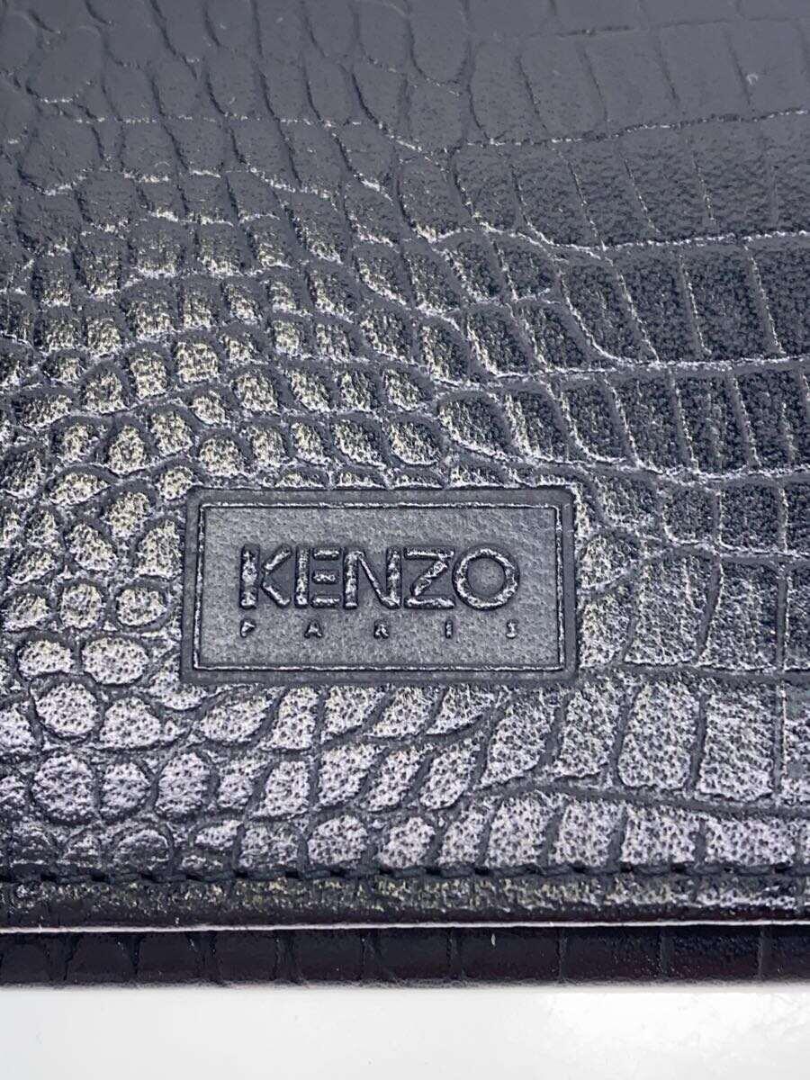 KENZO◆カードケース/レザー/BLK/無地/メンズ/ケンゾー_画像3